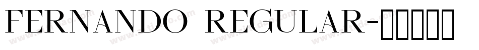 Fernando Regular字体转换